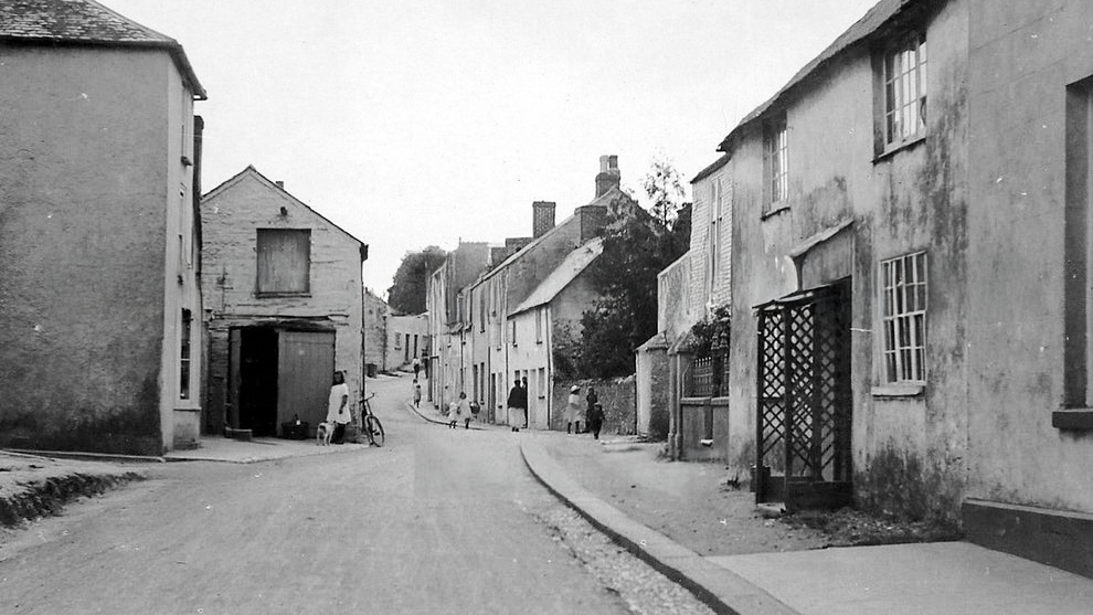 Bertie would have walked and played in this street, Fore Street, Cargreen, and visited his retired grand parents, John and Mary, when living on the right. c1905